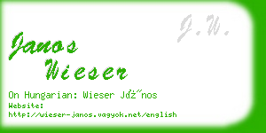 janos wieser business card